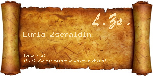 Luria Zseraldin névjegykártya
